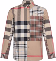 Burberry Classic Check Loose Fit Cotton Shirt for Men in Light Almond 80386381 Burberry Classic Check Loose Fit Cotton Shirt for Men in Light Almond 80386381