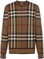 Burberry Classic Check Merino Wool Sweater Birch Brown 80366031 Burberry Classic Check Merino Wool Sweater Birch Brown 80366031