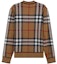 Lookbook 버버리 클래식 체크 메리노 울 스웨터 버치 브라운 80366031