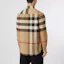 Shop Camisa Burberry Clásica a Cuadros Stretch de Manga Larga en Beige Archive 80375281