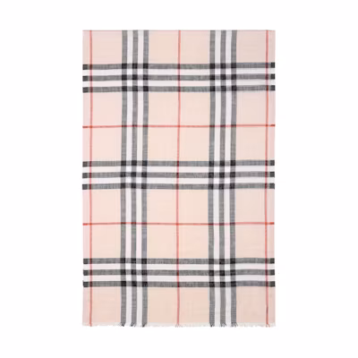 Burberry Classic Check Scarf Unisex Couple Design Stone Color 80154071