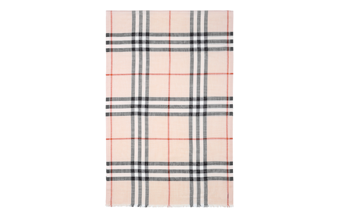 Burberry Classic Check Scarf Unisex Couple Design Stone Color 80154071 圖 2