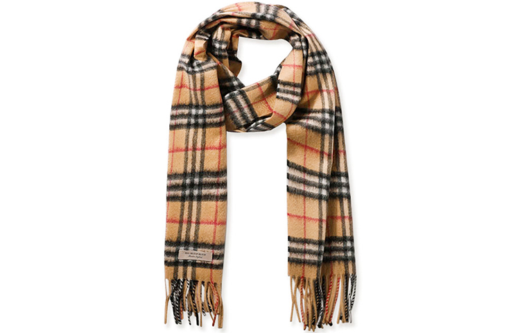 Burberry Classic Check Scarf with Tassels Unisex Brown - Couple's Style. 40731221 圖 2