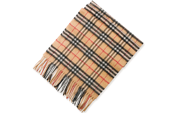 Burberry Classic Check Scarf with Tassels Unisex Brown - Couple's Style. 40731221 圖 4