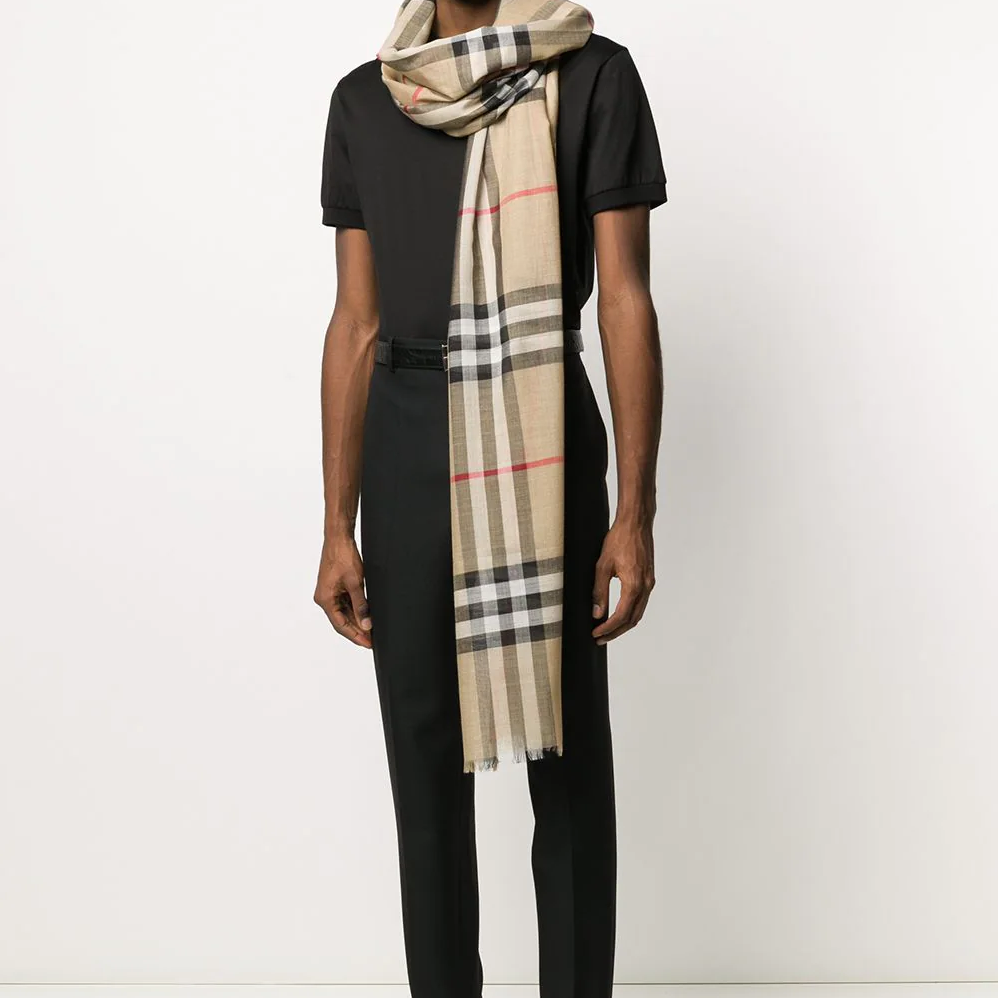 Lookbook Burberry Classic Check Silk Wool  Scarf 8018468
