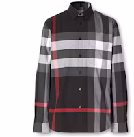 Order Burberry 經典格紋彈性純棉襯衫 深炭灰 80237721