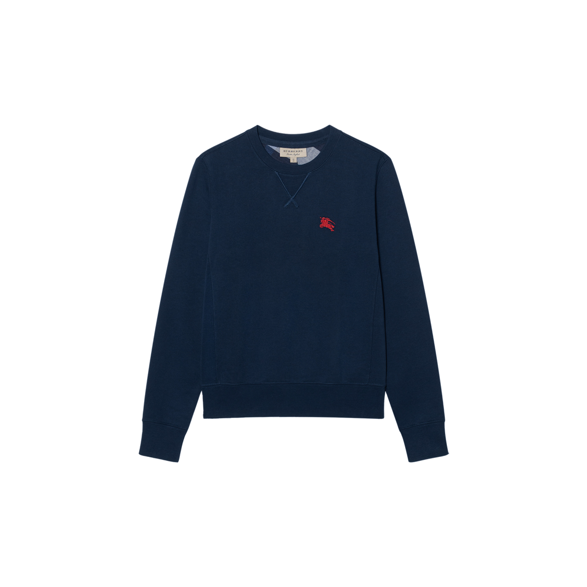 Burberry Classic Crewneck Sweatshirt in Dark Blue with Horse Design. 80362791