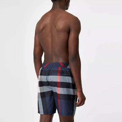 Burberry Classic Drawstring Checkered Navy Swim Shorts 80138791 Details for Burberry Classic Drawstring Checkered Navy Swim Shorts 80138791