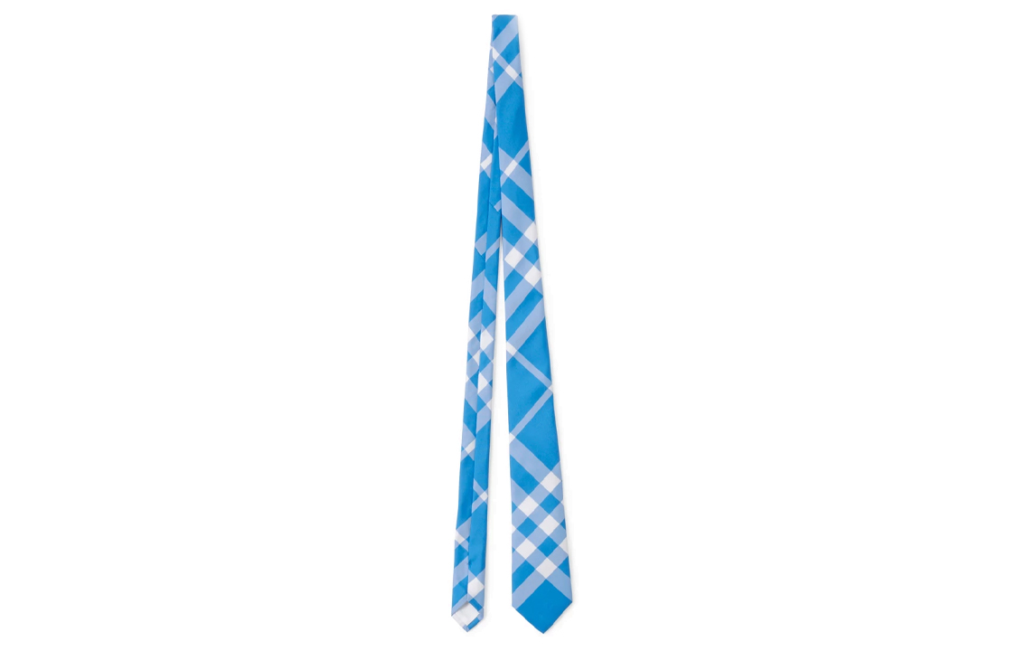Burberry Classic Fit Checkered Tie Blue for Men. 80663761