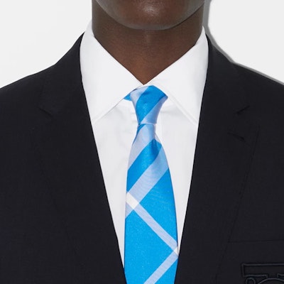 Burberry Classic Fit Checkered Tie Blue for Men. 80663761 Shop Burberry Classic Fit Checkered Tie Blue for Men. 80663761