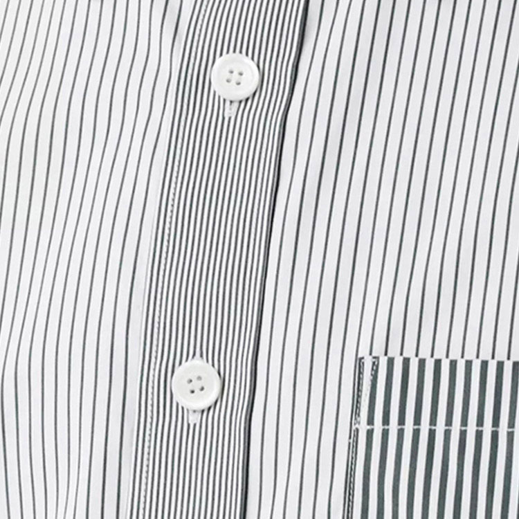 Details for 博柏利经典版型浅灰色长袖衬衫搭配对比条纹 80271381