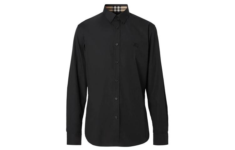 Burberry Classic Horse Logo Long Sleeve Shirt Black 80245261