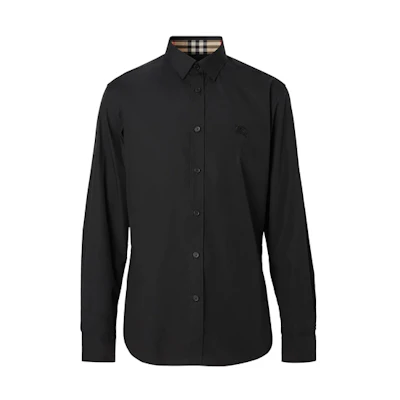 Burberry Classic Horse Logo Long Sleeve Shirt Black 80245261