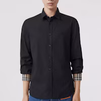 Lookbook Burberry 經典馬標長袖襯衫 黑色 80245261