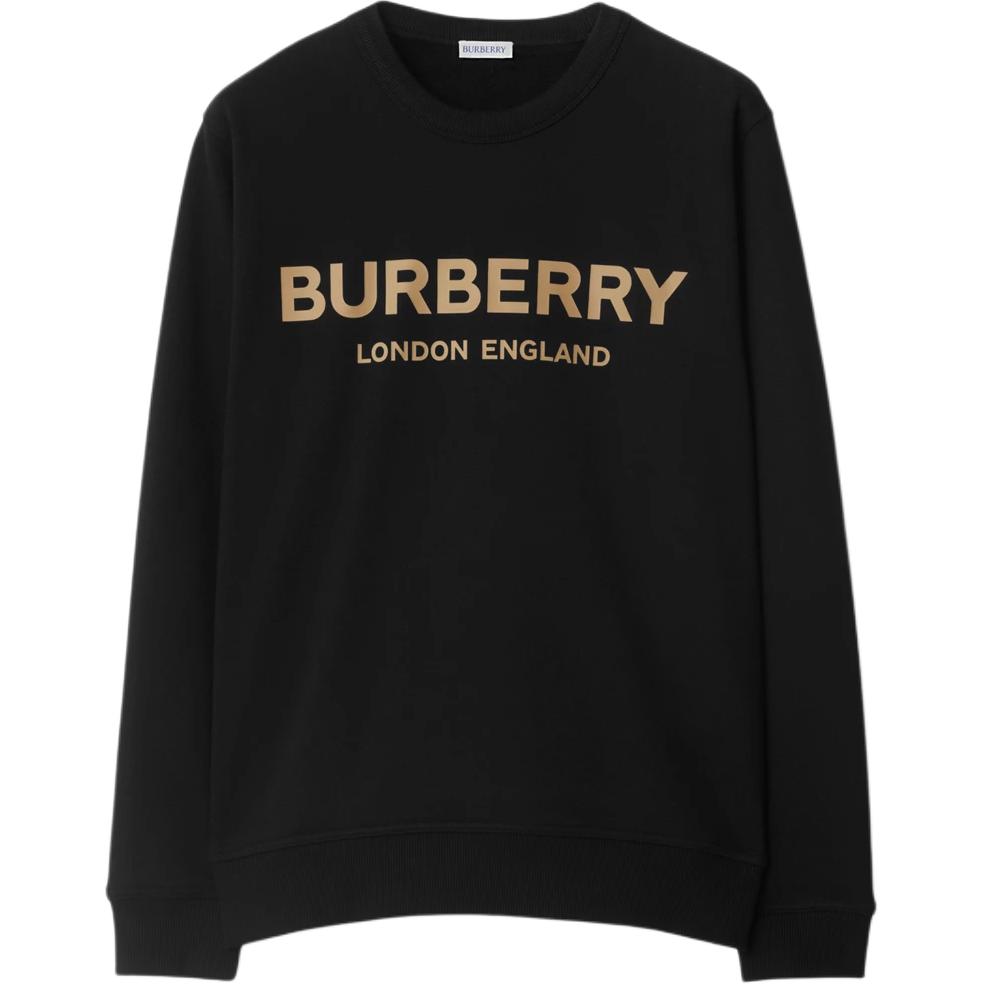 Burberry Classic Logo Loose Fit Crewneck Long Sleeve Sweatshirt Men Black 81124121