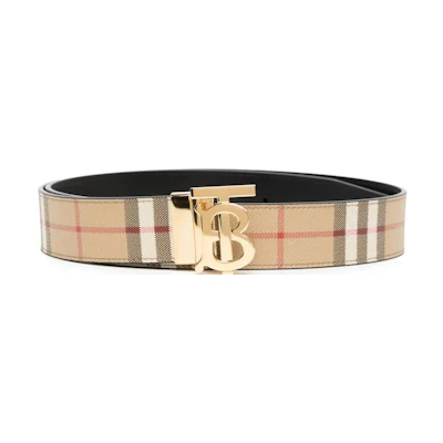 Burberry Classic Logo Reversible Leather Belt Brown 3.5CM Width 80702861
