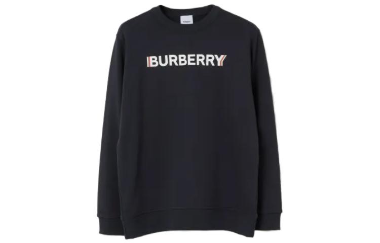 Order Burberry Classic Multicolor Logo Print Crewneck Sweatshirt Navy Blue (). 80688061