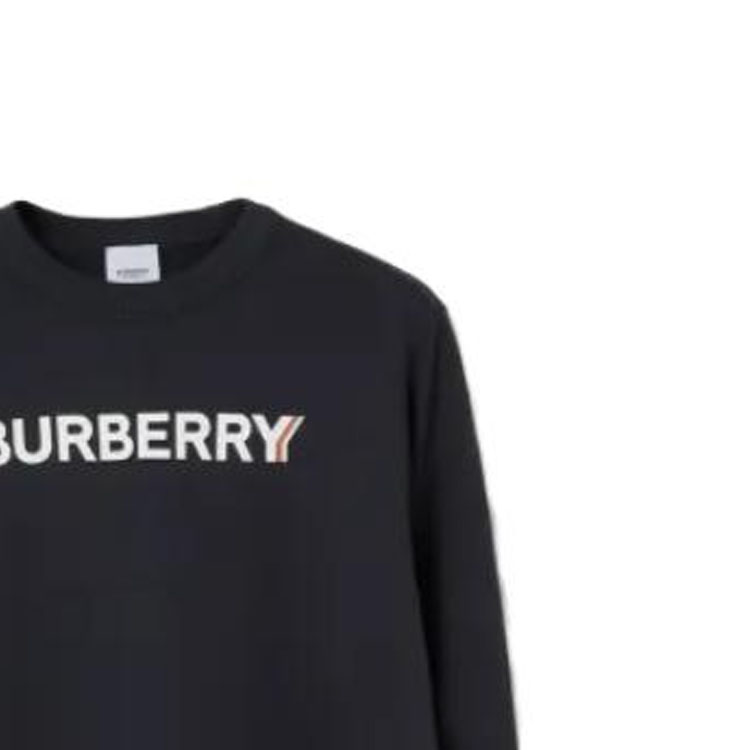 Shop Burberry Classic Multicolor Logo Print Crewneck Sweatshirt Navy Blue (). 80688061