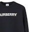 Shop Burberry Classic Multicolor Logo Print Crewneck Sweatshirt Navy Blue (). 80688061