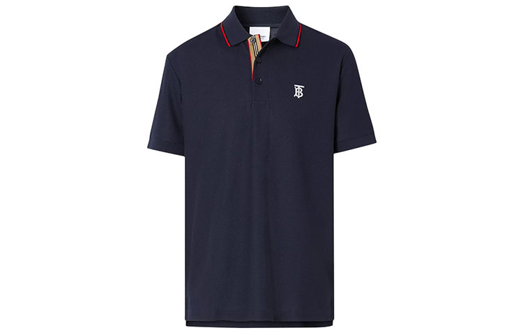 Burberry Classic Navy Blue Short Sleeve Polo Shirt 80170071