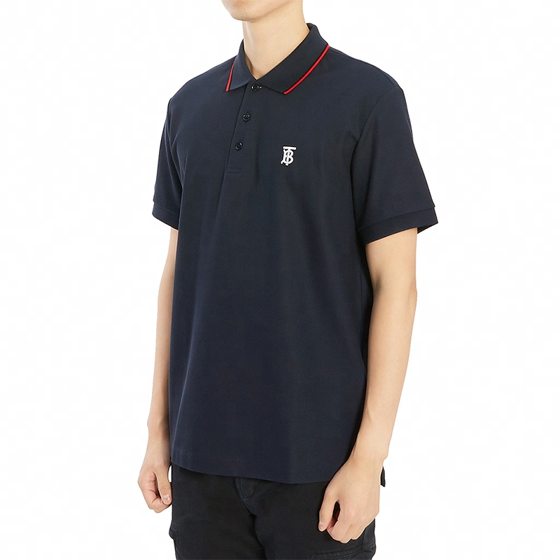 Burberry Classic Navy Blue Short Sleeve Polo Shirt 80170071 圖 5