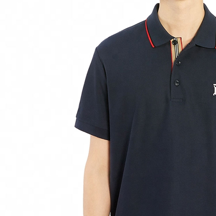 Burberry Classic Navy Blue Short Sleeve Polo Shirt 80170071 圖 7