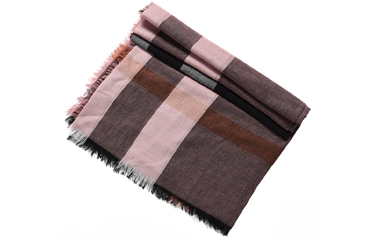 Burberry Classic Plaid Scarf Maroon Brown 40504781 圖 3