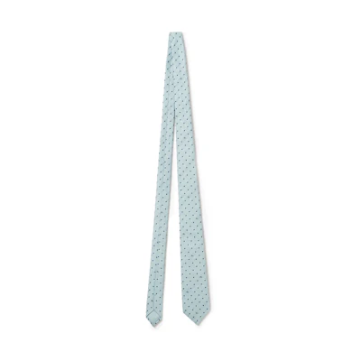 Burberry Classic Polka Dot Silk Jacquard Tie Light Blue. 80684931