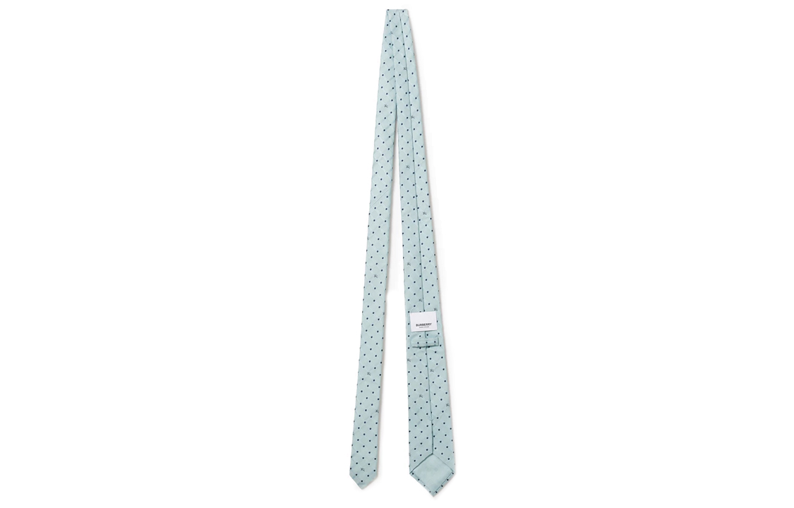 Lookbook Burberry Classic Polka Dot Silk Jacquard Tie  Light Blue. 80684931