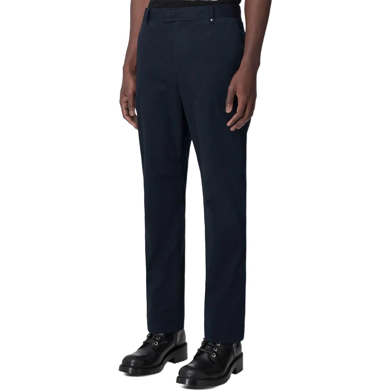 Burberry Classic Solid Logo Embroidered Straight-Leg Casual Pants Navy Men. 80551741 圖 5