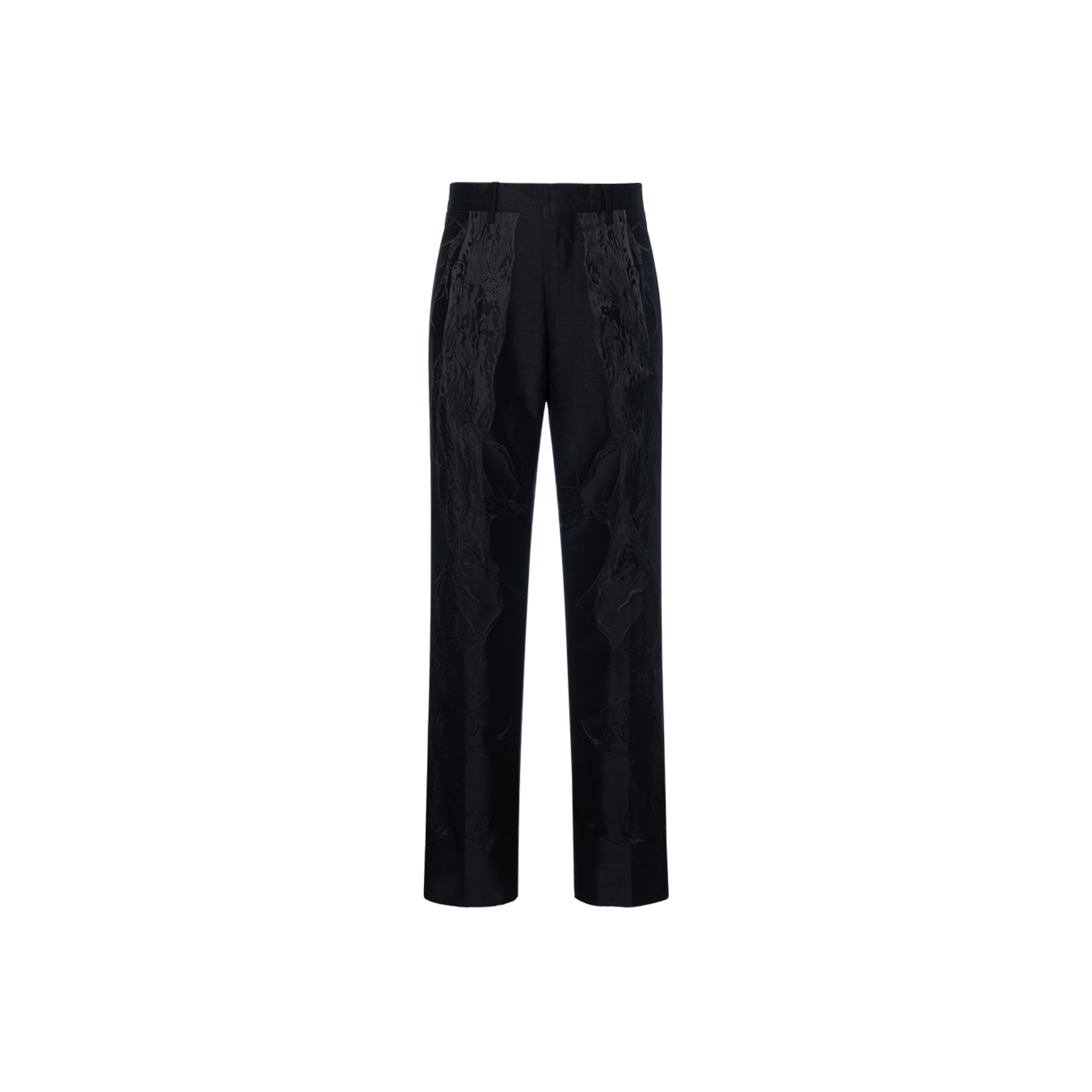 Burberry Classic Tailored Jacquard Wool-Blend Straight Pants Men Black 80415351