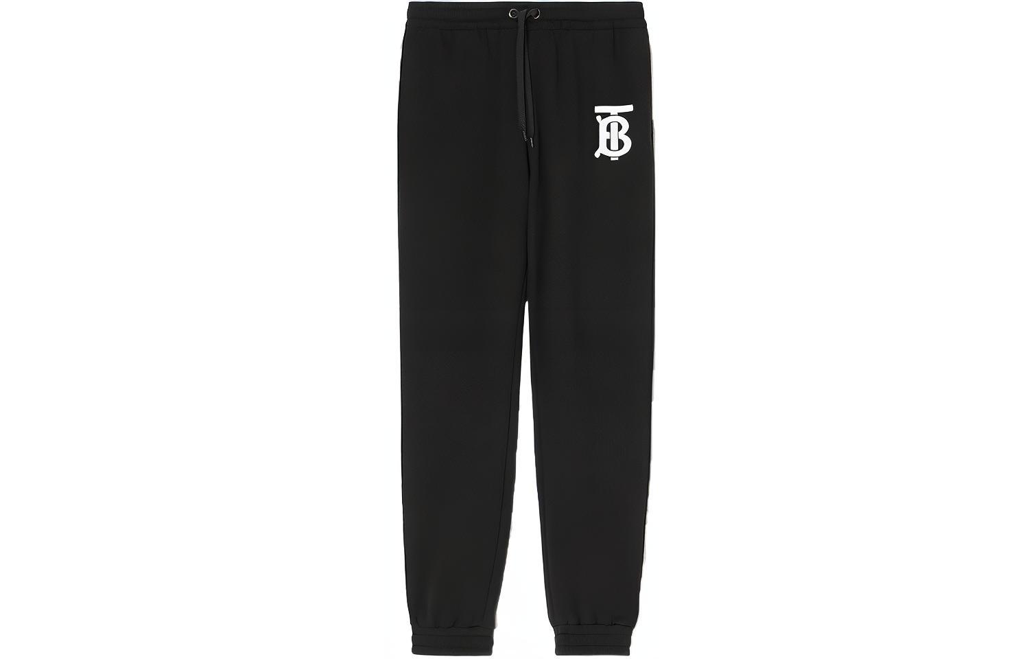 Burberry Classic TB Logo Print Knit Sweatpants Black 80246071 圖 2
