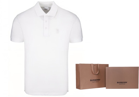 Burberry Klasik Polo Lengan Pendek Logo TB Putih 8014005 Shop Burberry Klasik Polo Lengan Pendek Logo TB Putih 8014005