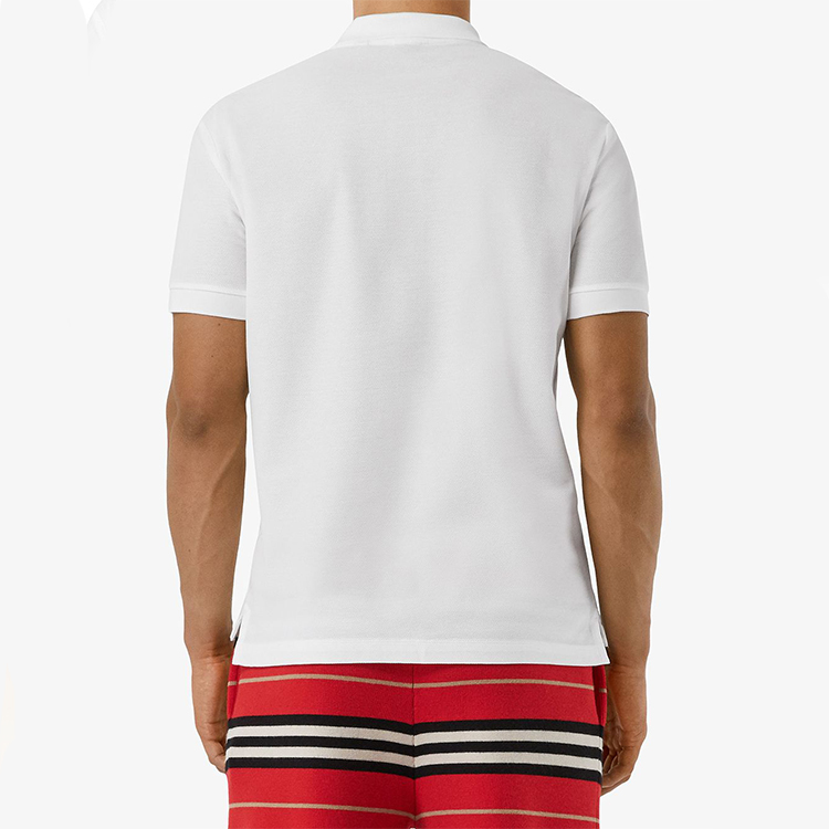 Sizing Burberry Klasik Polo Lengan Pendek Logo TB Putih 8014005