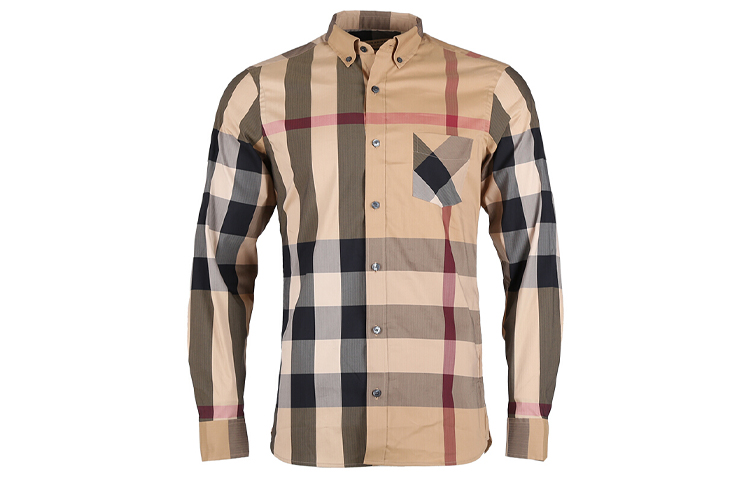 Burberry Classic Vintage Check Long Sleeve Shirt Fall Khaki 40458311
