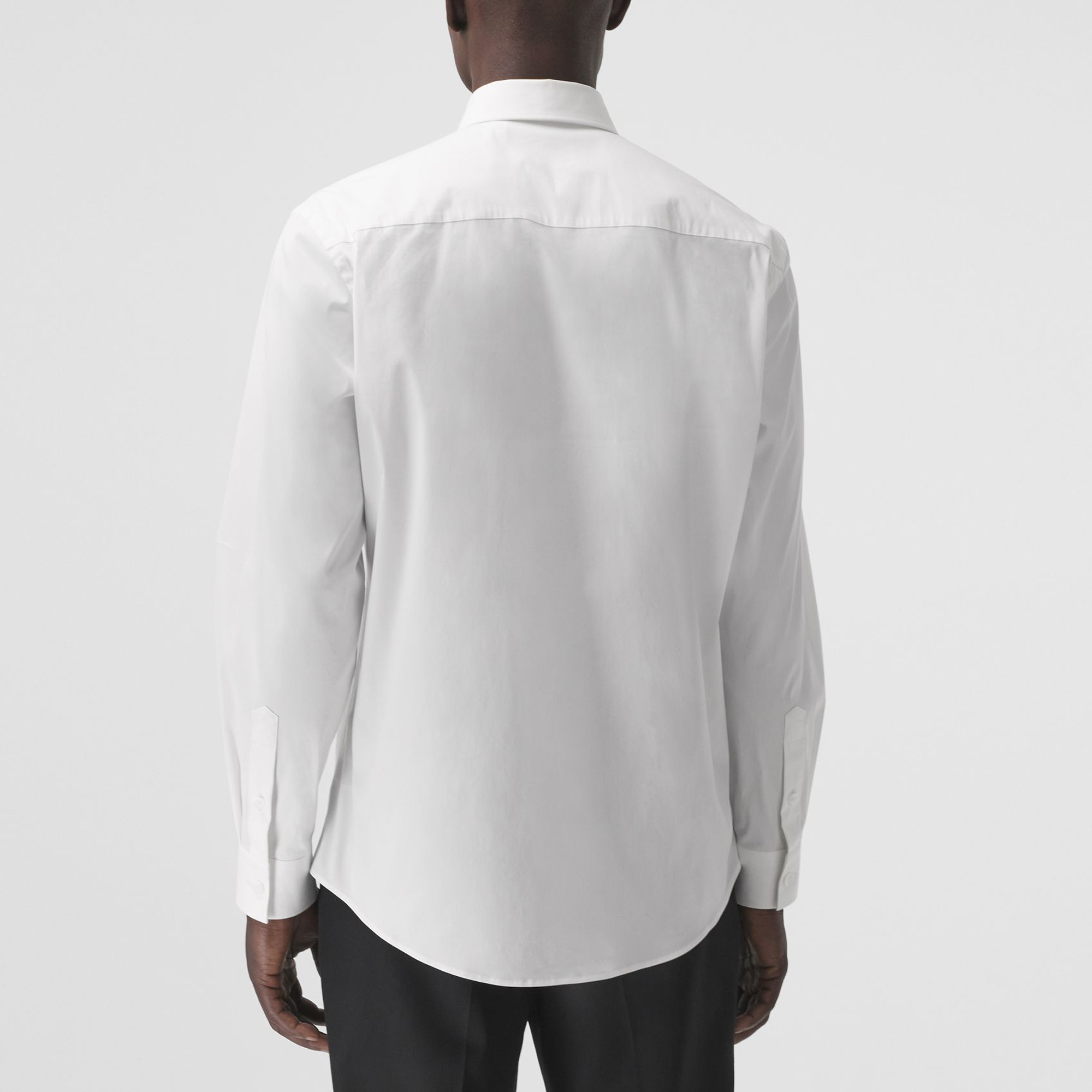 Purchase Burberry Kemeja Putih Lengan Panjang Kapas Logo - Edisi Musim Bunga. 80430601