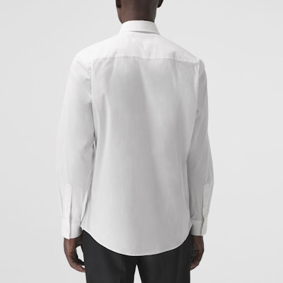 Burberry Kemeja Putih Lengan Panjang Katun dengan Logo - Edisi Musim Semi. 80430601 Purchase Burberry Kemeja Putih Lengan Panjang Katun dengan Logo - Edisi Musim Semi. 80430601