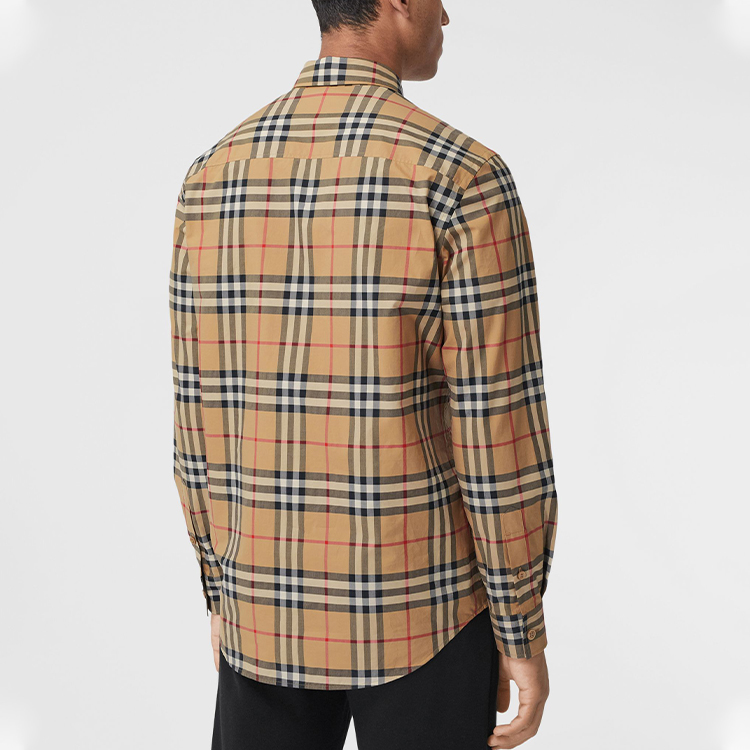 Burberry Classic Zebra Embroidered Check Shirt Archive Beige 80320641 圖 6