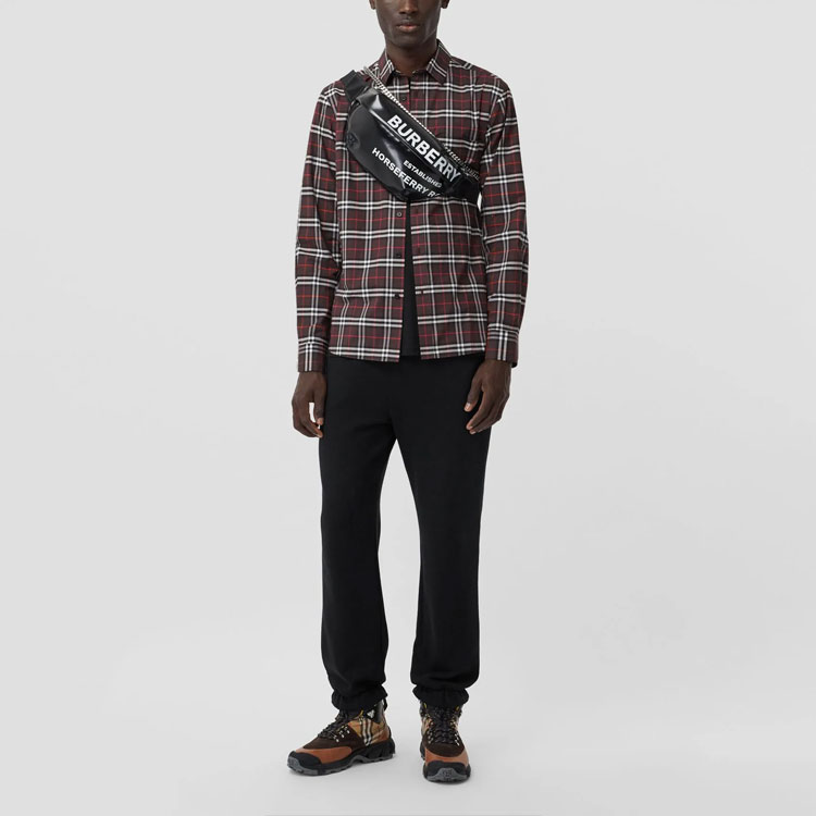 Purchase Camisa Casual de Manga Larga Burberry a Cuadros de Bloques de Color. 80175641