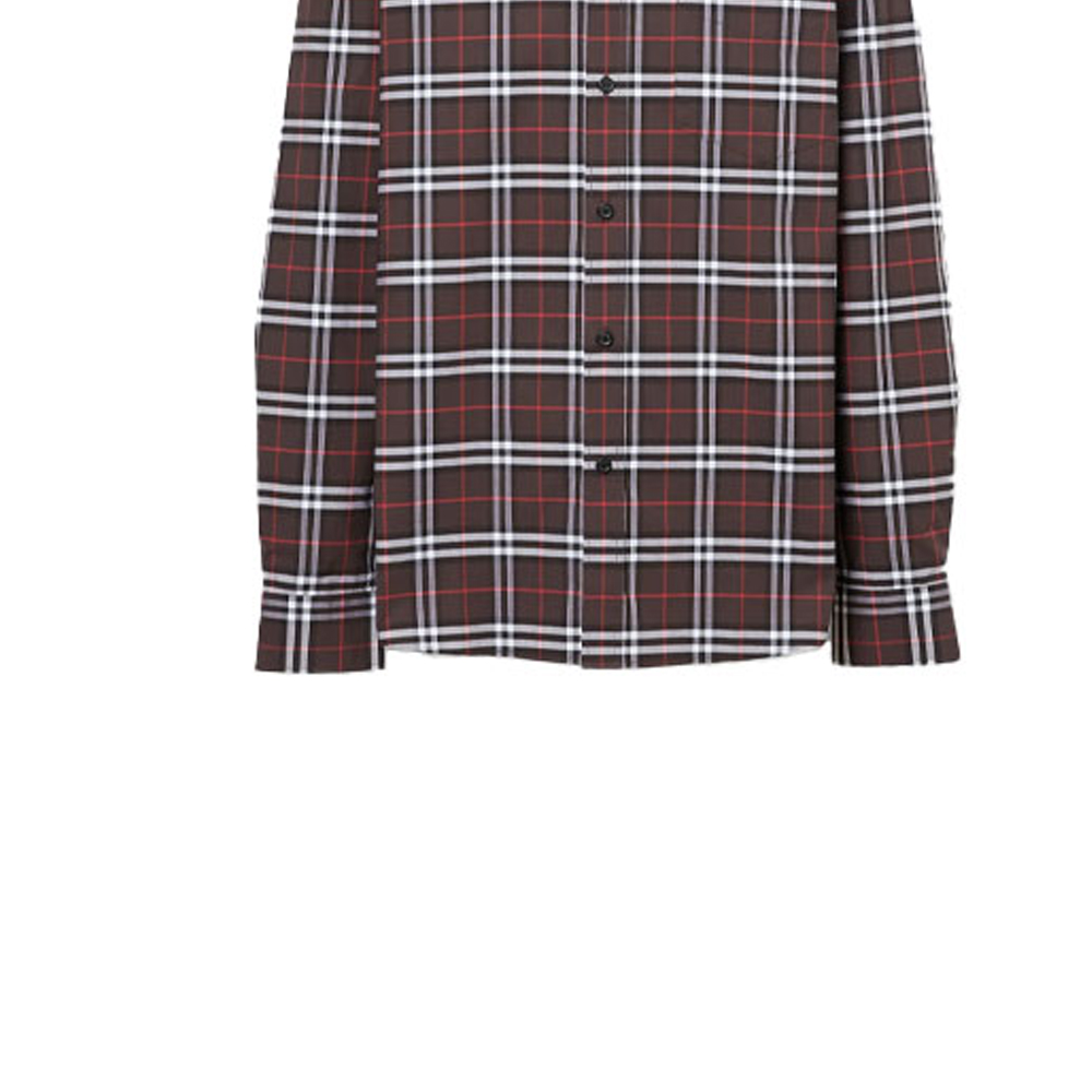Sizing Camisa Casual de Manga Larga Burberry a Cuadros de Bloques de Color. 80175641