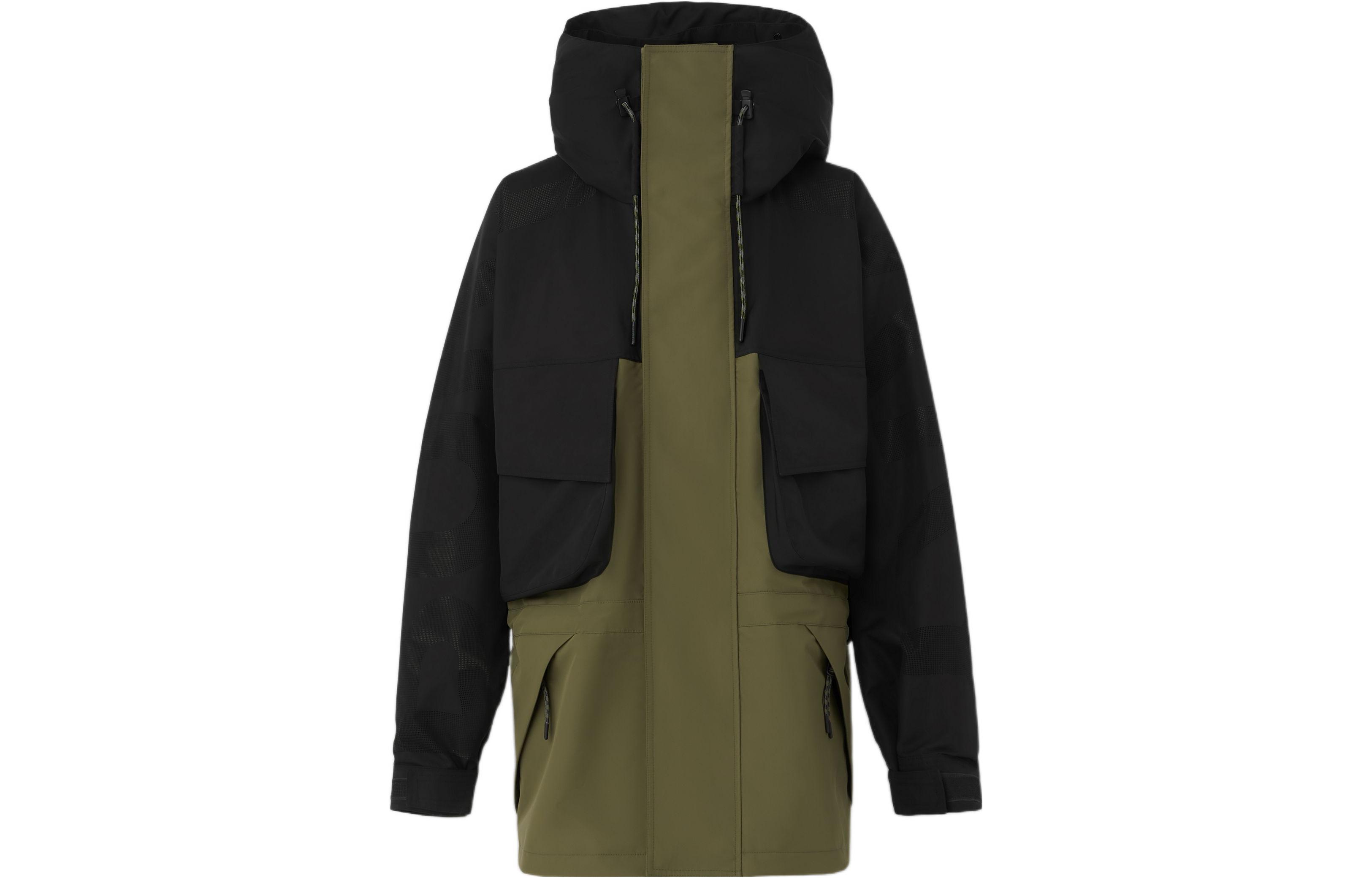 Order 버버리 컬러블록 릴랙스핏 집업 후디 재킷 블랙/그린 80544461