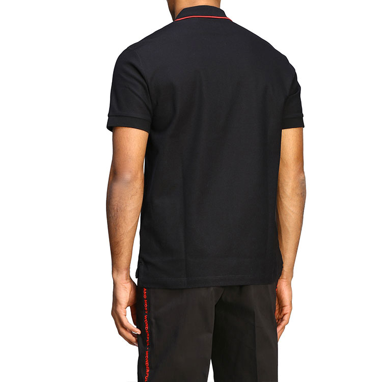 Details for Burberry Polo Negro con Letras Bordadas en Contraste. 8017003-A1189