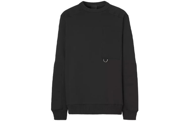 Burberry Contrast Panel Black Sweatshirt 80489171 圖 2