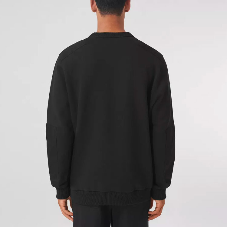 Burberry Contrast Panel Black Sweatshirt 80489171 圖 4