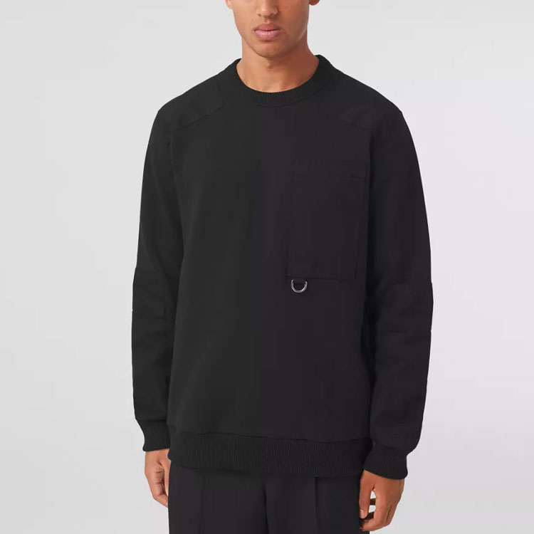 Burberry Contrast Panel Black Sweatshirt 80489171 圖 5