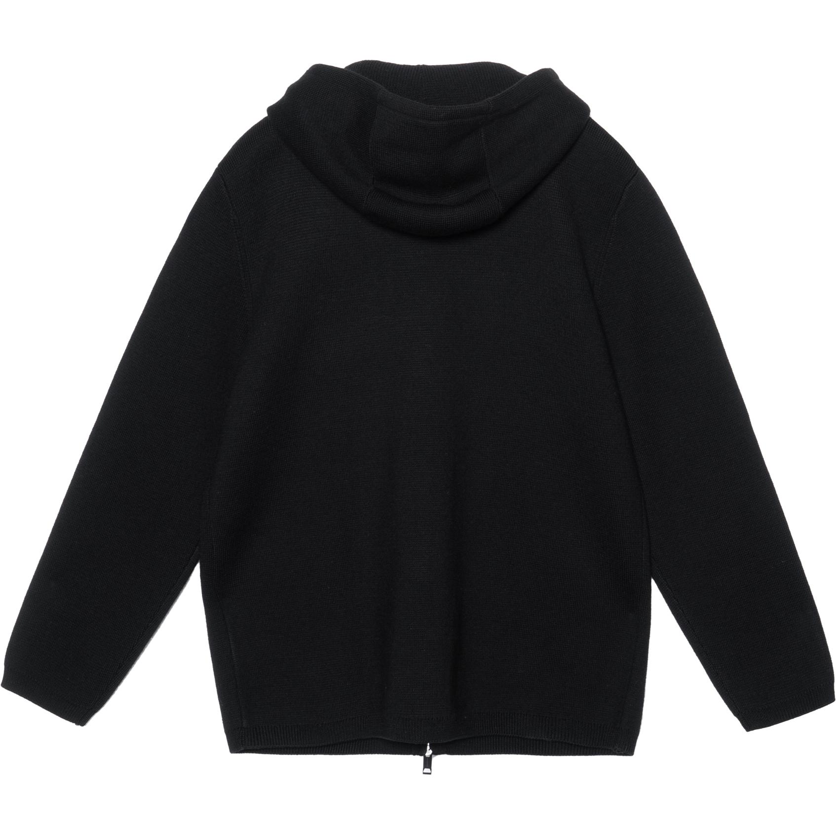 Burberry Contrast Pocket Wool Hoodie Black 80357971 圖 3