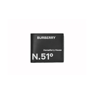 Burberry Coordinates Print Bifold Wallet Black/White