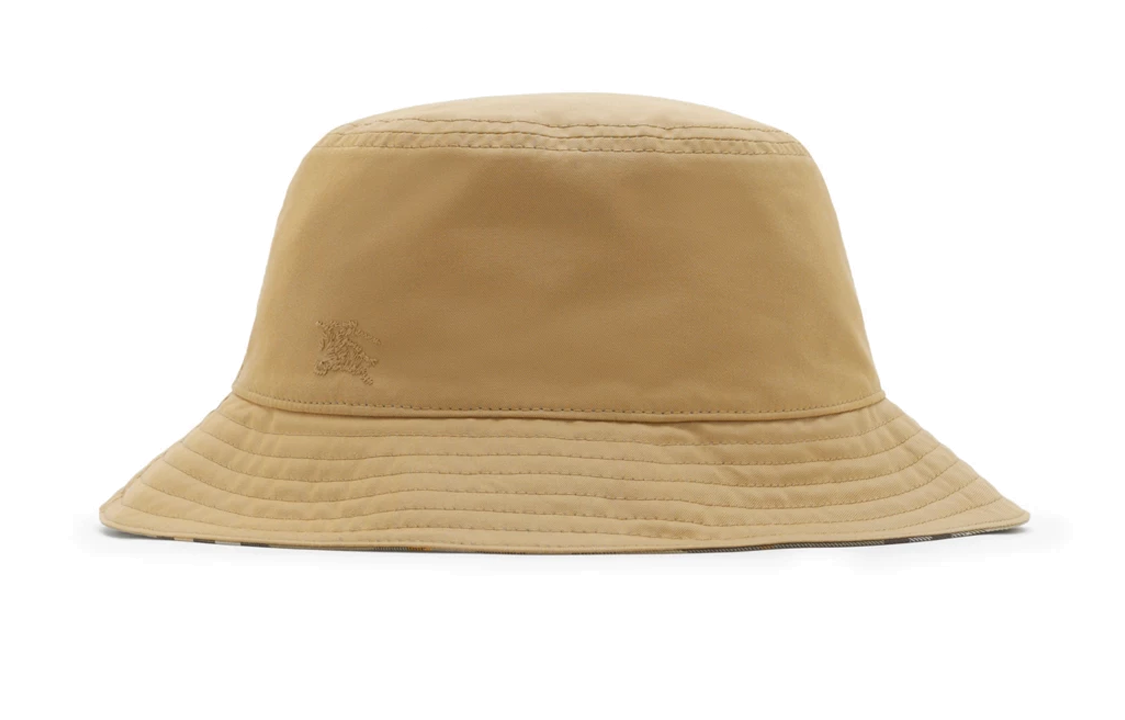 Burberry Cotton Bucket Hat Brown Unisex Casual Style 80895141