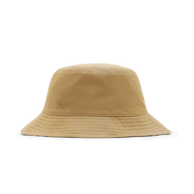 Burberry Cotton Bucket Hat Brown Unisex Casual Style 80895141