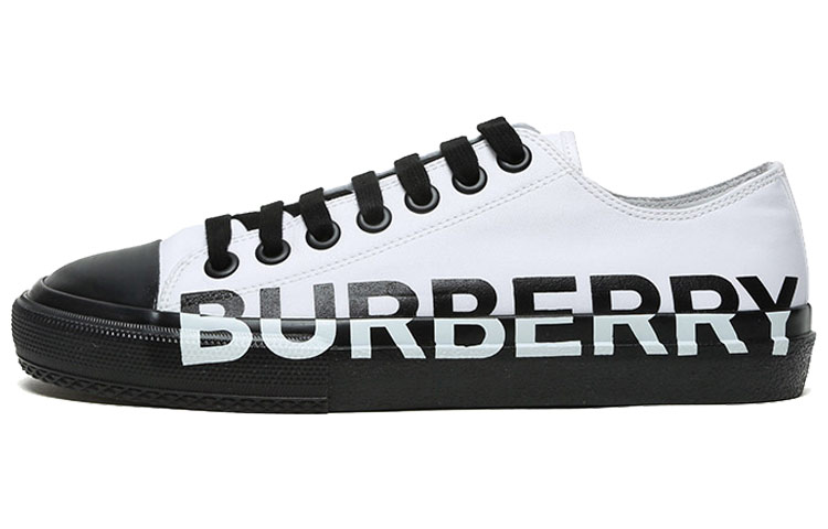 Burberry Cotton Gabardine 'Logo Print Black and White'